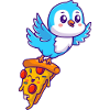Pizza Pal Penguin on Slice