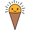 Cheerful Ice Cream Cone