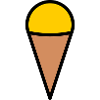 Minimal Ice Cream Cone Icon