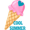 Ice Cream Heart Summer Vibe