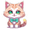 Kitten with Teal Bow Tie