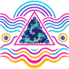 Neon Triangle Fractal Wave