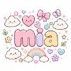 Mia Rainbow Cloud Cute Design