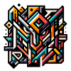 Abstract Geometric Tech Art