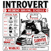 Introvert Weekend Survival Schedule