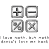 Math Symbols Tee with Quote