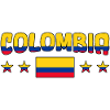 Colombia Flag Stars Graphic Tee