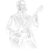 Chester A. Arthur Playing Guitar 