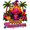Happy Flamoween Flamingo Paradise