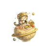 Lunchocat on Moon Cheese