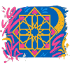 Geometric Mandala Neon Splash