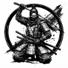 Circle Samurai Shadow Steel