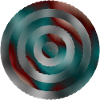 Spiral Teal Red Gradient Rings