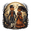 Moonlit Pumpkin Couple
