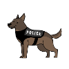 t-shirt-design-featuring-a-smiling-police dog