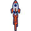 Launching Rocket Silhouette