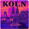 Koeln-Skyline-Retro-Sunset-Art-Print-Cologne-Köln