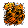 Scary Screaming Ghost Boo Halloween