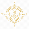 Nautical Compass Anchor Monogram