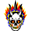 Flaming Skull 55555 Street Style