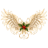 Holly Winged Halo Ornament