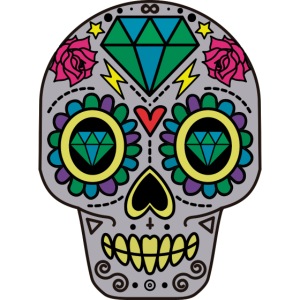 Abstract Sugar Skull Day of The Dead