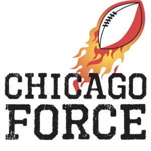Chicago Force black w flaming football