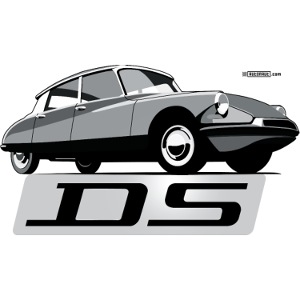 Citroën DS script emblem and illustration