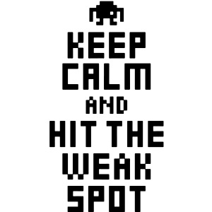 Keep Calm and Hit The Weak Spot 8Bit