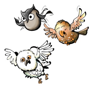 Lomadia Watercolour Owls