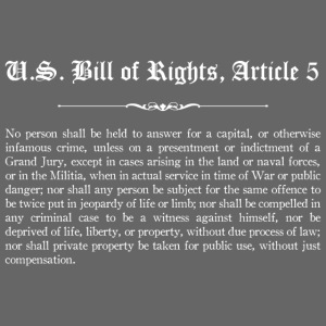 U.S. Bill of Rights - Article 5