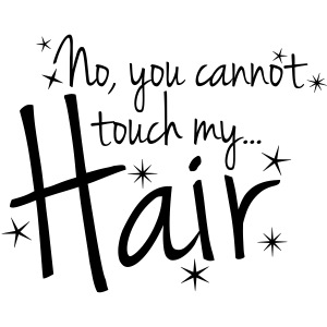 No, you cannot touch my hair