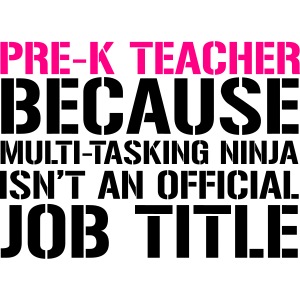 Pre-K Ninja Teacher Funny Teacher T-Shirts