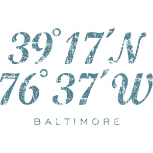 Baltimore Coordinates (Vintage Blue)