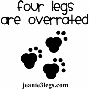 Jeanie Paw Prints "Four Legs Are Overrated"