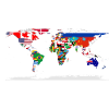 Flag Map Of The World
