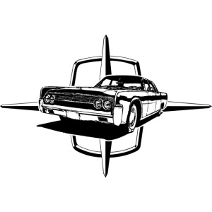 auto_lincoln_star_and_car_1_bw
