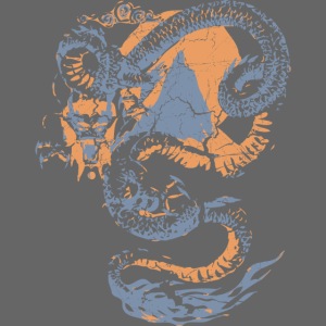 Cool Vintage Chinese Dragon Graphic