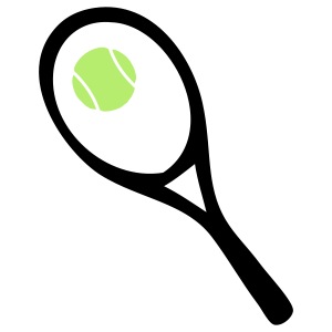 tennis ball and raquet