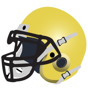 yellow football helmet