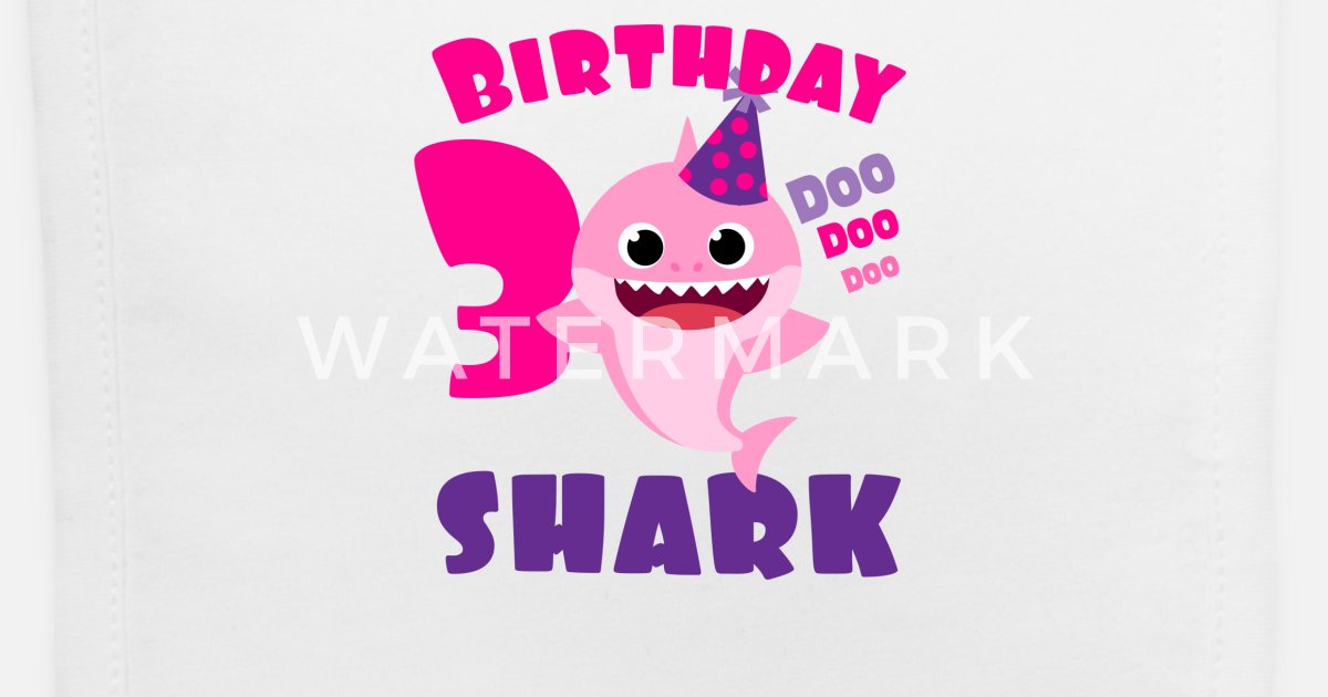 Kids Baby Shark Birthday Product 3 Year Old For Baby Bib Spreadshirt