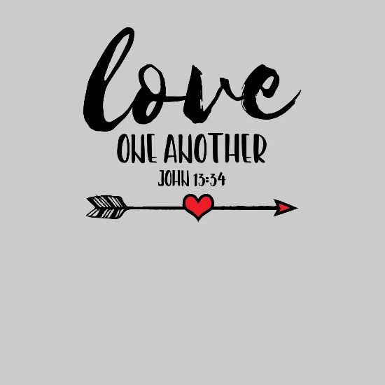 Love One Another Bible Verse Sweatshirt Drawstring Bag Spreadshirt