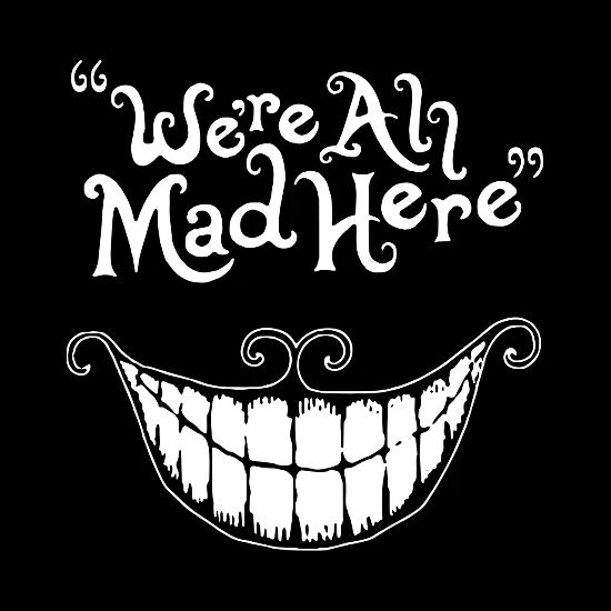 We Re All Mad Here Cheshire Cat Women S Vintage Sport T Shirt Spreadshirt