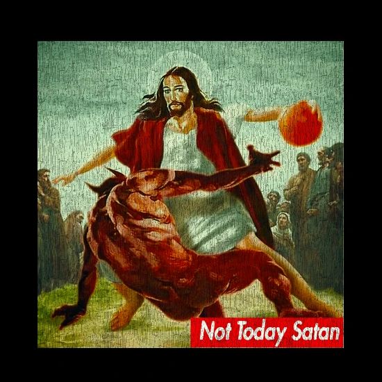 Not Today Satan Jesus Crossover Basketball Art Women S Vintage Sport T Shirt Spreadshirt