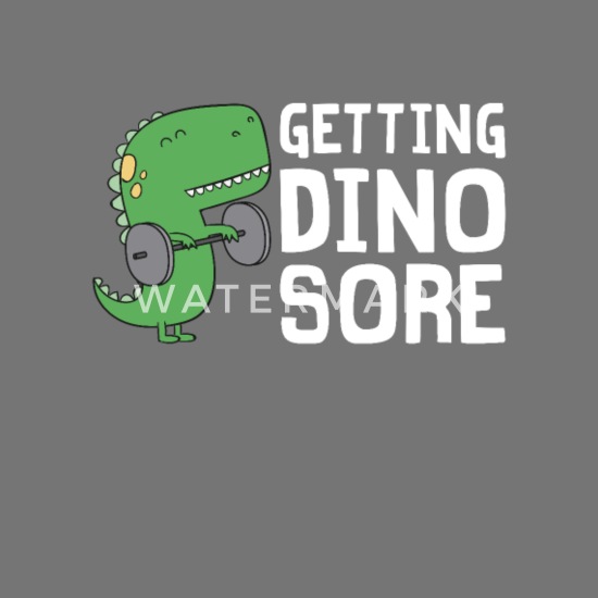 Dinosaur Sweatshirt Fitness Quotablee Getting Dino Sore Funny Gift Gym Working Out 