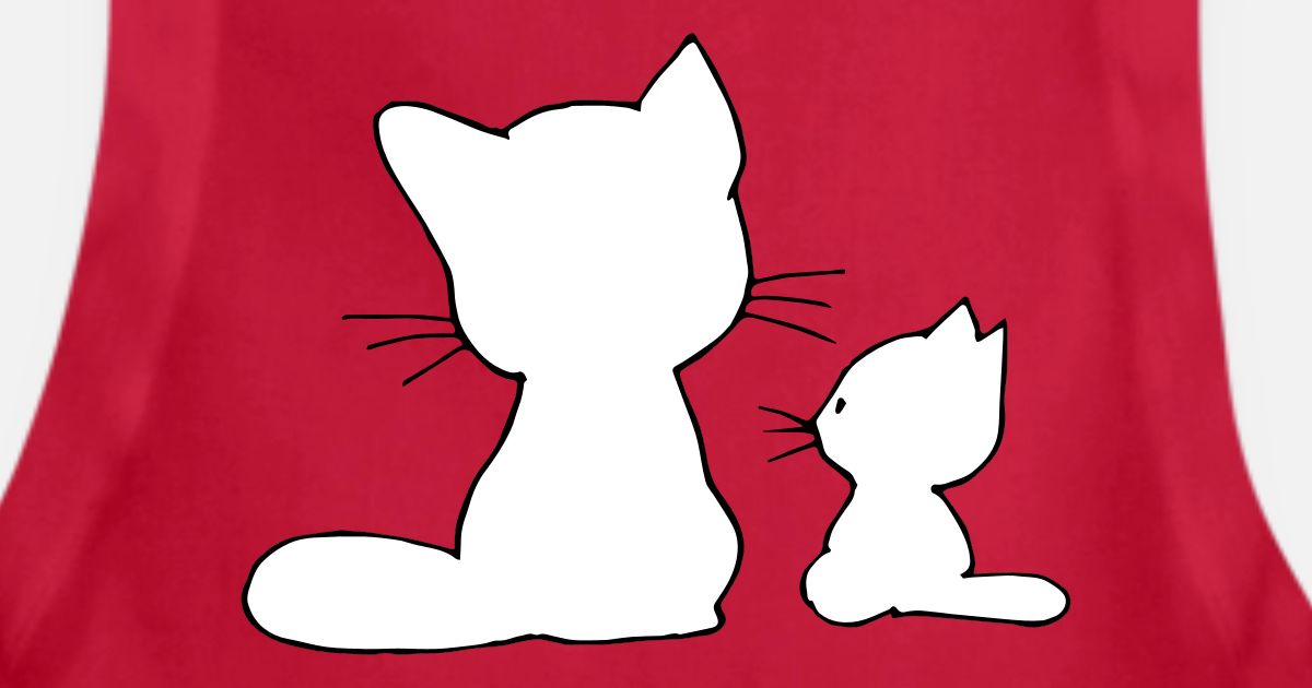 Two Cats Big Cat Little Cat Apron Spreadshirt