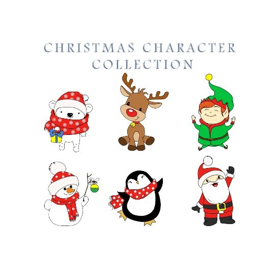 Xmas Characters Collection Tee Christmas Buttons Large 2 2 5 Pack White