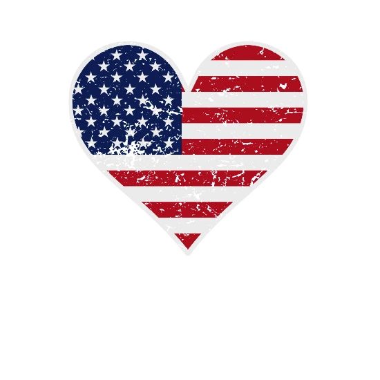 Distressed American Flag Heart Buttons Small 1 5 Pack White