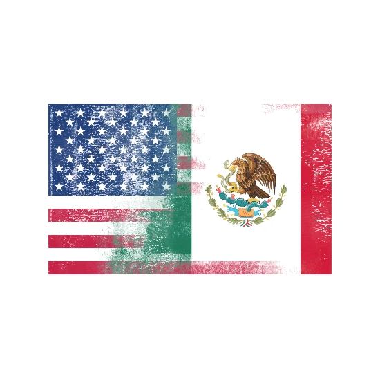 Mexican American Half Mexico Half America Flag Buttons Small 1 5 Pack White