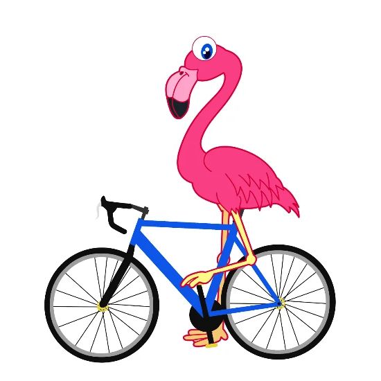 flamingo bird bike cool pink gift idea Small Buttons | Spreadshirt